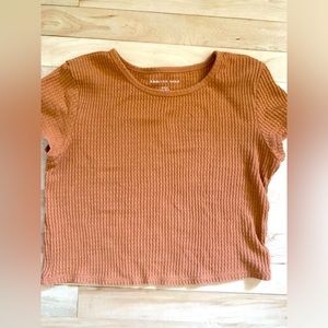 American Eagle Ribbed waffle Crop Top